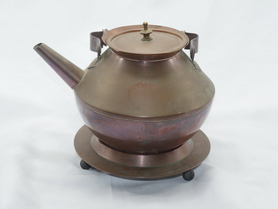 Lot Nr 914 Old Antique Copper Wooden Handle Grillby Metallfabrik