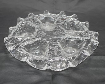 Vintage Muurla Glass Candle Holder for 5 Candles, Made in Finland, lot nr 548