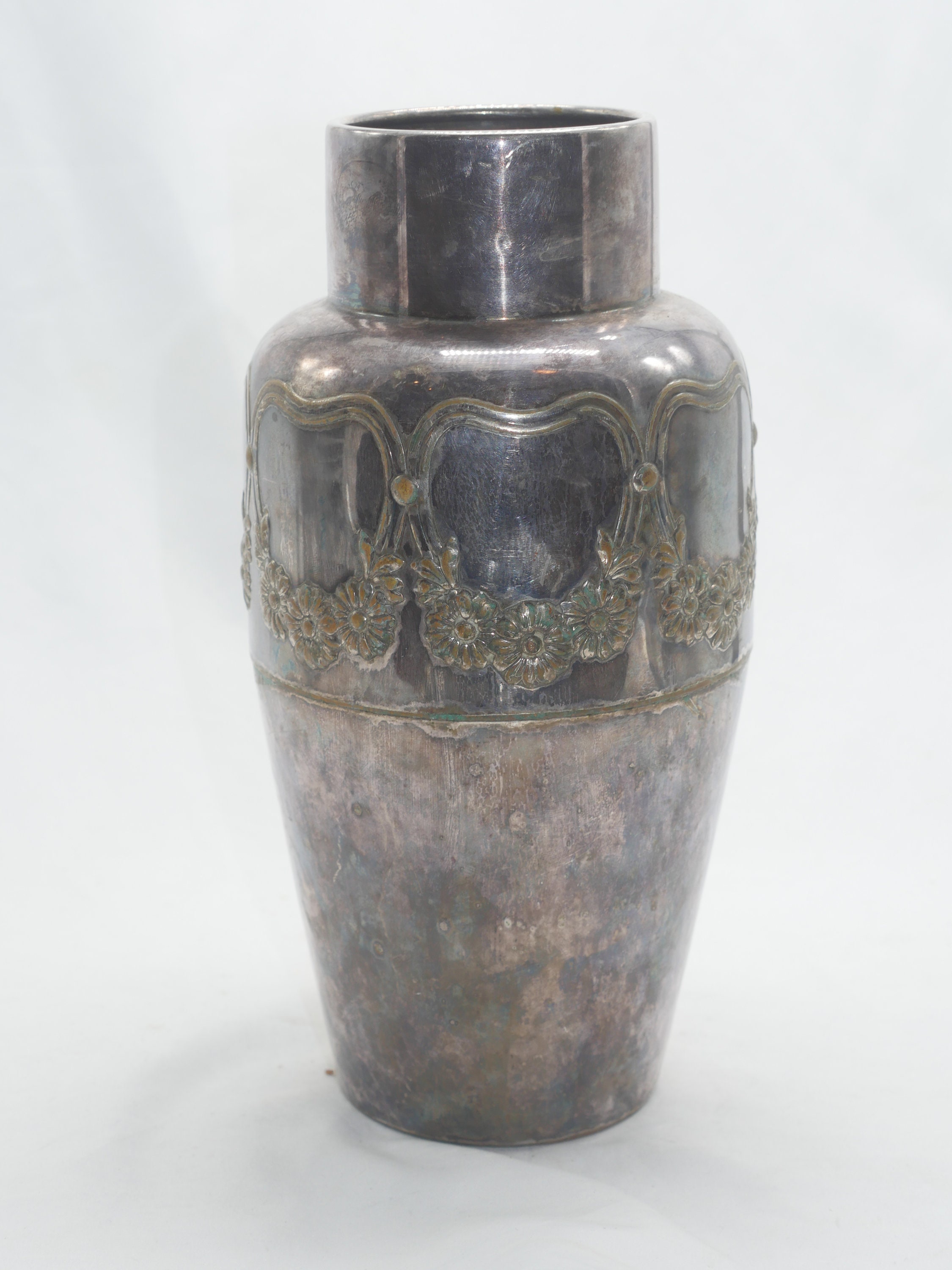 Antique silver floral vase - Etsy 日本
