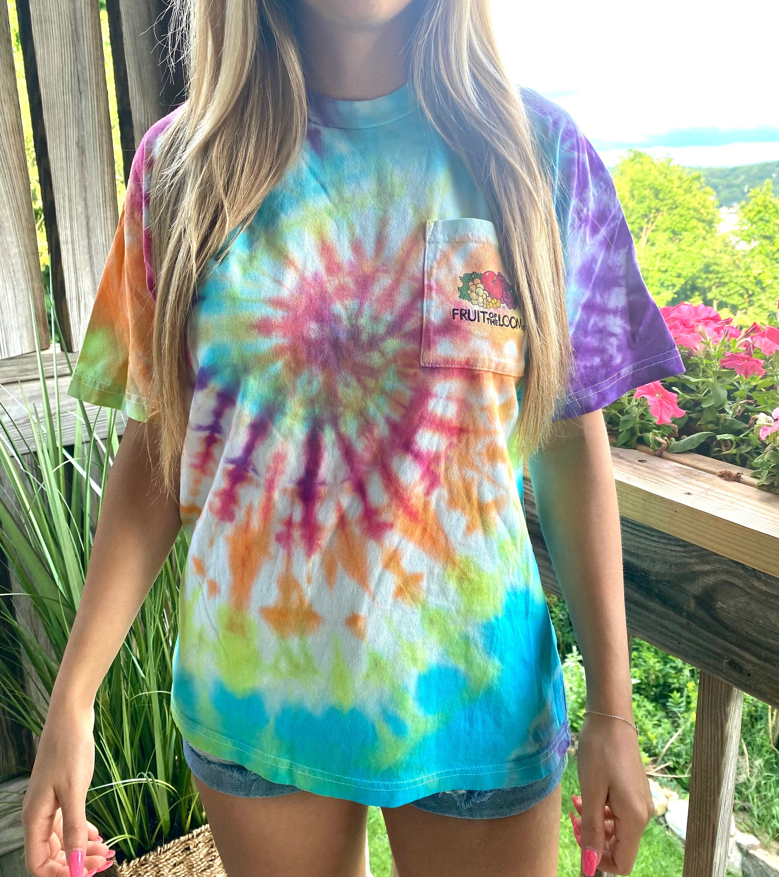 Fruit of the Loom Vintage Tie-dye Tee - Etsy