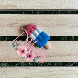 Feuer Cracker Eis am Stiel, Unabhängigkeitstag, 4. Juli Clay, Lollipop Clay, Bogen Clay, Bogenmitte pice, Bogenverzierung