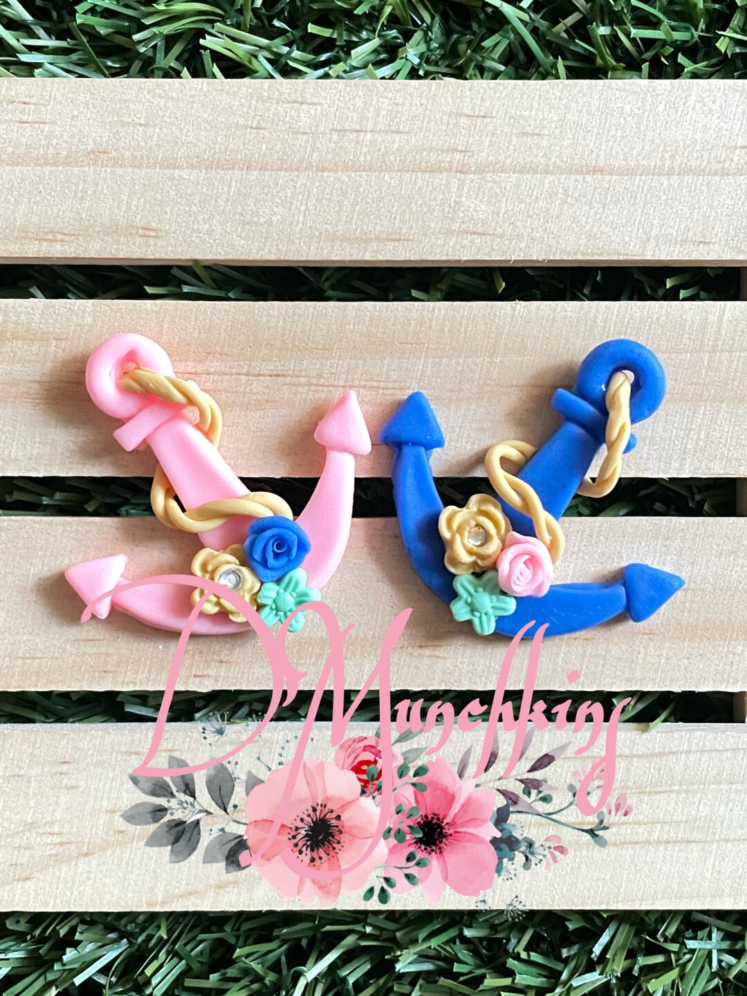 Anchor Clay, Hair Bow Clay, Bow Clay, Bow Embellishment, Bow Center