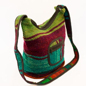 Ethnic Crossbody Bag hand  made of sheep's wool