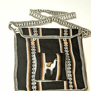 Llama Peruvian  Traditional  Handmade wool Crossbody bag