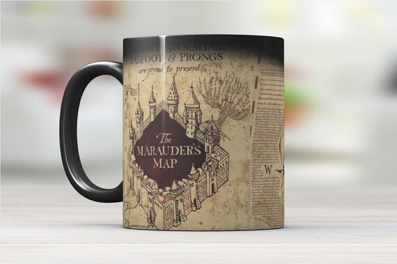 harry potter marauders map mug H Potter Marauders Map Color Changing Mug Etsy harry potter marauders map mug