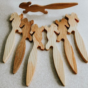 Wooden Squirrel Oven Rack Push/Pull Stick, Kitchen Gadget, Easter, Father&#39;s Day, for your favorite cook, for Mom, Dad,  Farmhouse Decor.