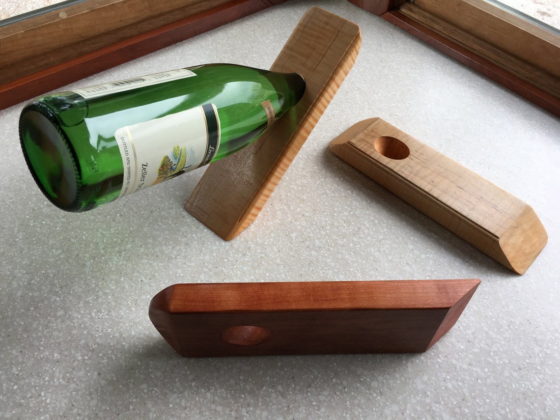 Wine Bottle Holder Floating Wooden Wine Holder Self - Etsy Australia