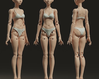 BJD Doll print STL 30cm – Realistic Details and Full Articulation