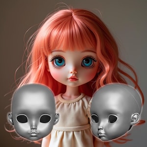 Arya - head by TinyHeadsStudio TinyHeadsStudio BJD Head Doll Head Dllectible Customization Handmade