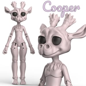 Cooper - STL 3D Kit Printed Ball Jointed Doll Base - PLA filament /SLA Resin Compatible files