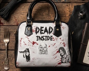 The Walking Dead Dead Inside Shoulder Handbag: Zombie Emo Goth Gift
