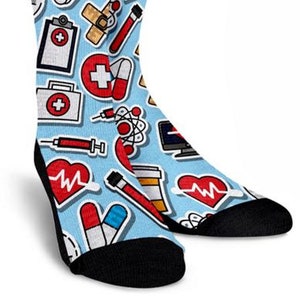 Nursing Socks Womens Personalized Gifts Men Him Friend Funny Crew Custom Cool Crazy Animal Clothing Hosiery
