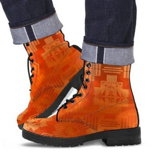 Seven Tribes, Leather Boots, Winter Leather Boots, Custom Printed Boots, Mens Fashion, Mens Wear, Shoes For Men, Gift For Man,Vegan Leather