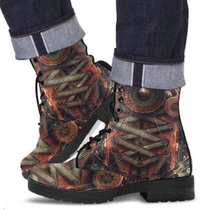 Steampunk Boots, Leather Boots, Made to Order, Mens Fashion, Gift For Man, Shoes For Men, Cowboy Boots, Work Boots, Combat Boots, Rain Boots