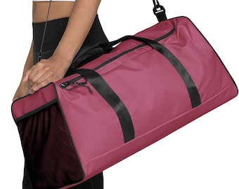 Muted Rose  Duffle Bag, Mother's Day Gifts for Her Overnight Bag Custom Printed Travel Duffel Bags