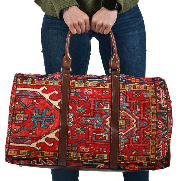 My "Grandma's Old Carpet" Polyester Travel Bag, Custom Gifts, Duffel Bag, Gift for Mom, Weekender, Overnight Carry-all