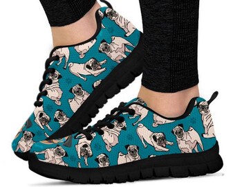 NI kingss Mens Cute Pug Angel Pug Dog Canvas Canvas Casual Shoes Sneakers Nursing Skateboard Shoes 