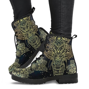Combat Boots Safari Themed Boots For Women With Laces