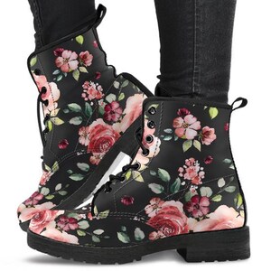 Floral combat boots target discount