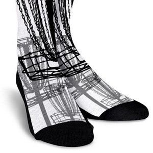 Disc Golf Sports Socks, Crew Custom, Funny Socks, Cool Men&#39;s  Women&#39;s Clothing,  Personalized Gifts for Him and Her, Cool Fashion School