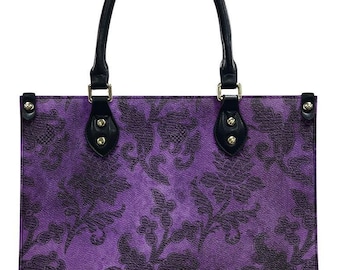 Metallic Purple Leather Shoulder Bag, or Crossbody