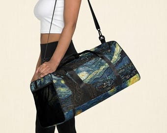 Van Gogh Starry Night Duffle Bag: Women's Weekender Gym Bag
