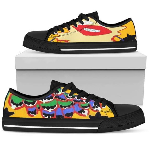 Buy Pop Culture Sneakers Men s Customized Gifts Her Art Sporty Funky Boho Retro Hippie Mens Athletic Shoes Best Selling Online in India Etsy