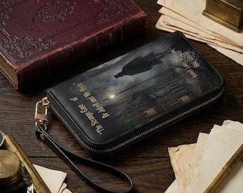Jekyll And Hyde Long Wallet, Robert Louis Stevenson Book Wallet, Victorian Gothic Wristlet, Zipper Wallet For Women, Bookish Gift