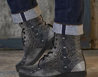 Vegan Leather Combat Boots: Custom Made-to-Order Ankle Boots