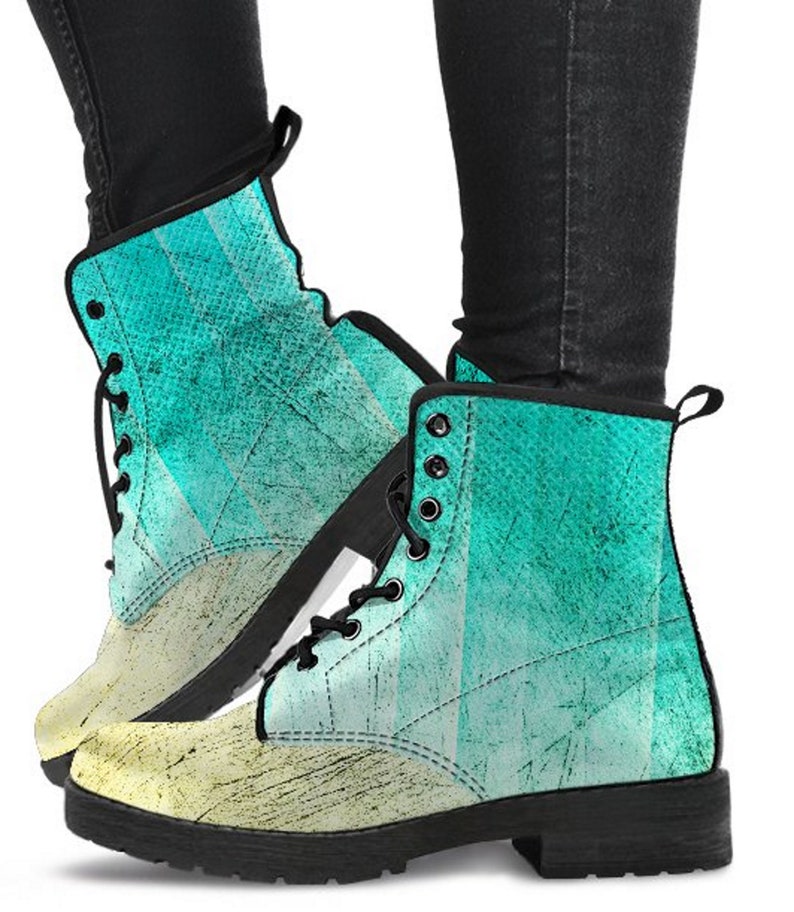 Colorful Grunge Women's Boots Womens Fashion Vegan | Etsy