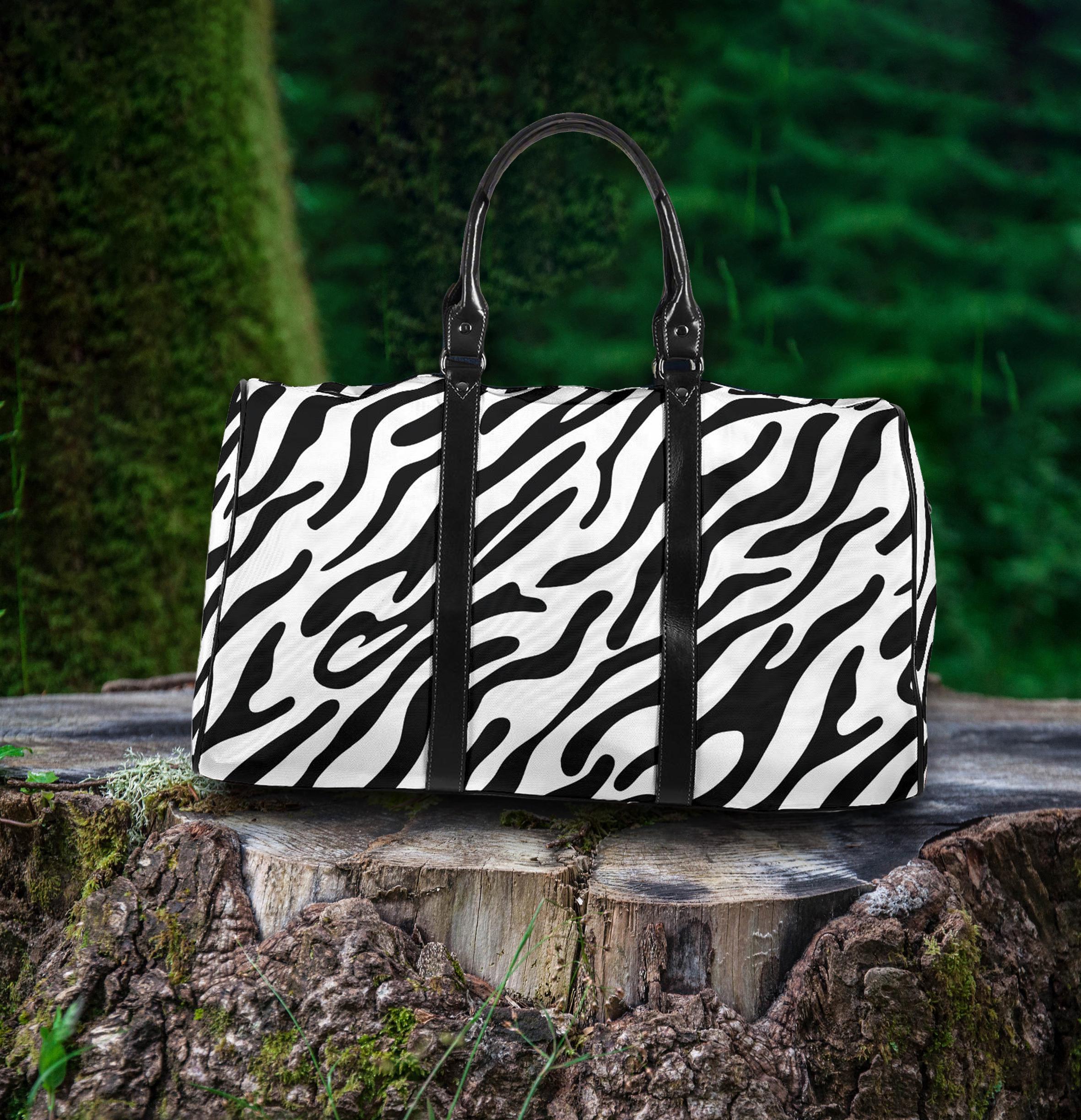 Zebra Stripe Travel Weekender Bag: Animal Print, Water-resistant