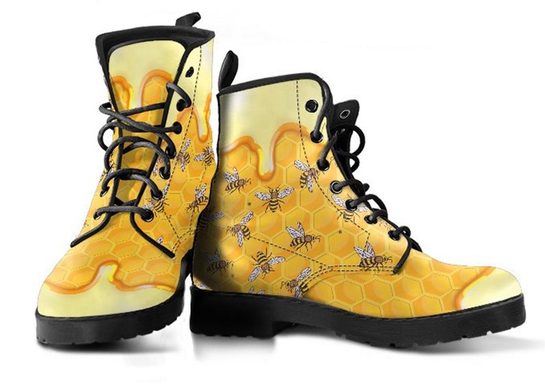 Honey Bee Womens Boots Custom Gifts Personalized Fashion Etsy