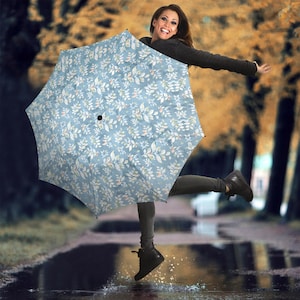 Parapluie à imprimé floral - Cadeaux d&#39;anniversaire pour fille Parapluie en polyester personnalisé Parapluie coupe-vent - Cadeaux pour petite amie