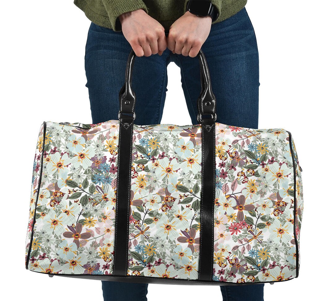 Beautiful Floral Travel Bag, Custom Printed Gifts for Her Overnight Bag