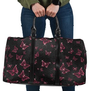 Butterfly Travel Bag, Birthday Gifts for Her Custom Printed Weekender Bag Women Overnight Bag