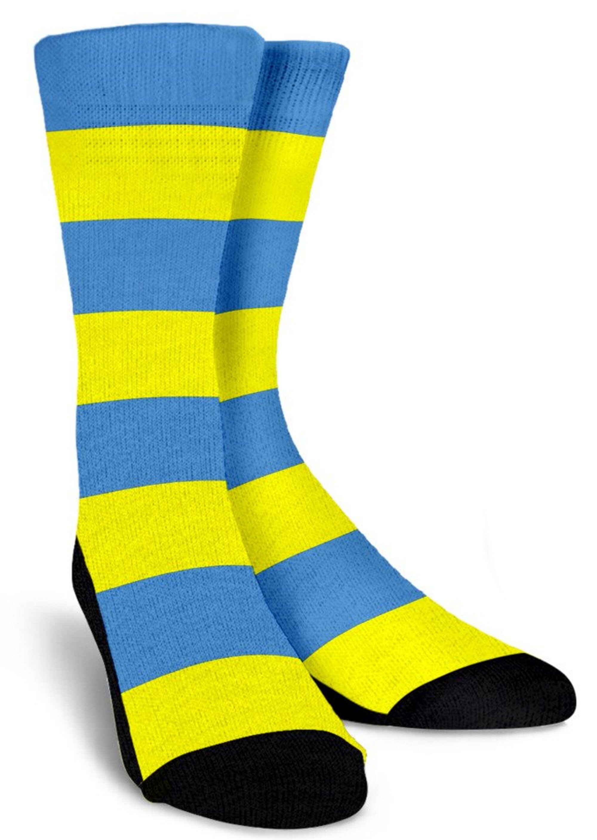 Strip Blue Yellow Crew Socks Custom Socks Angkle Socks Mens Etsy