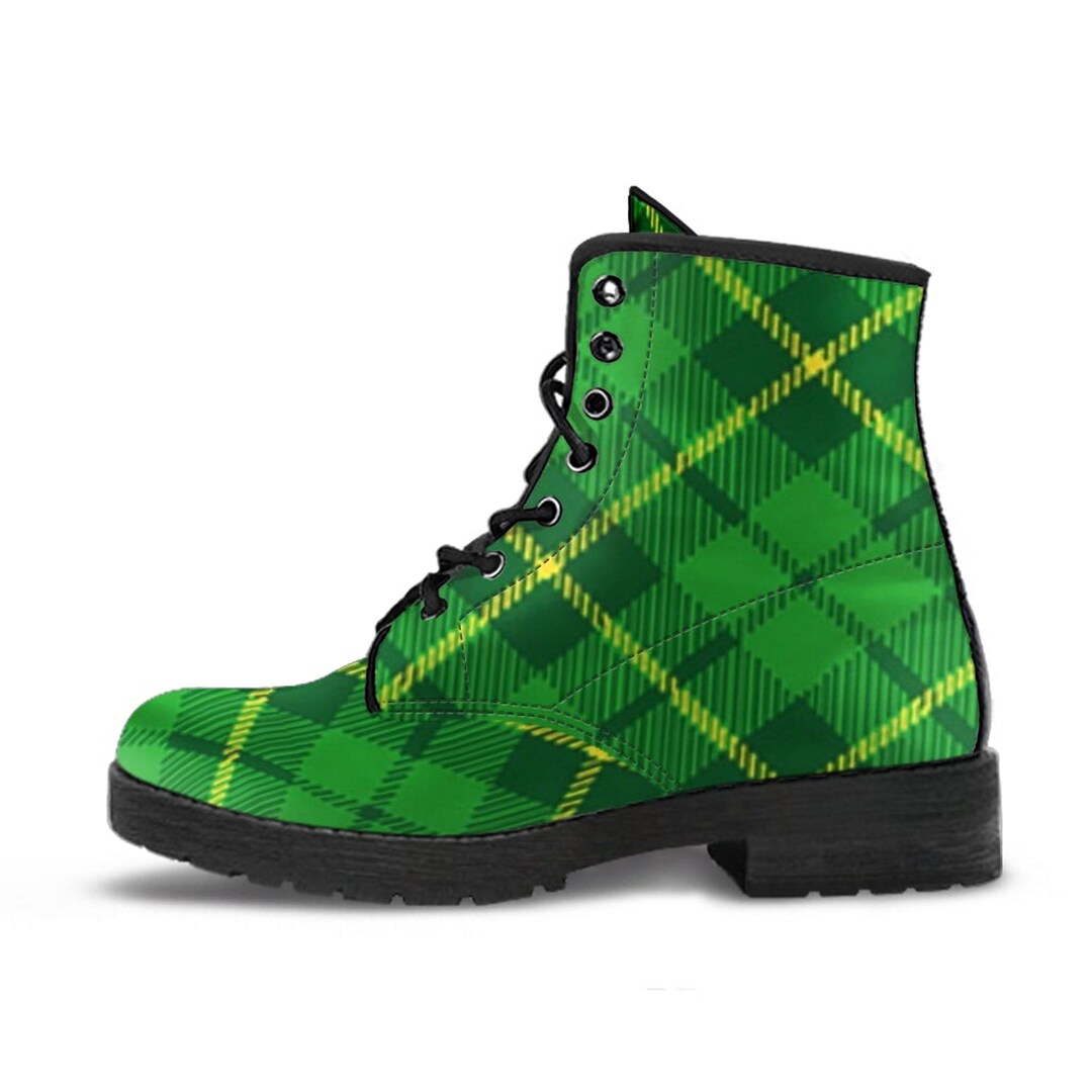 Combat Boots Irish Green Women's Boots, Womens Fashion, Vegan Leather