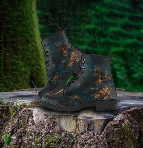 Distressed combat boots Rory Leather Combat Boot in Distressed Black - Joyfolie main image 4