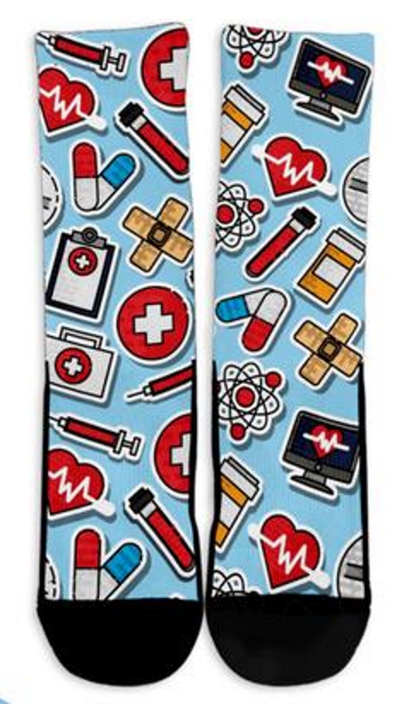 Mens Sock Custom Printed Socks Cool Socks Crew Socks Womens Socks Crazy Socks Nursing Socks Personalized Socks Socks Animal Prints