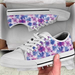 Splash of Color Low Top Sneakers, Mädchen Schuhe Geschenke für Sie Individuelle Schuhe Frauen Sommer Sneakers Gemalt Schuhe