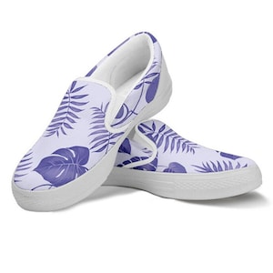 Zapatillas deportivas personalizadas con diseño de hojas tropicales para mujer, ideales como regalo para el Día de la Madre, zapatos casuales y bonitos.
