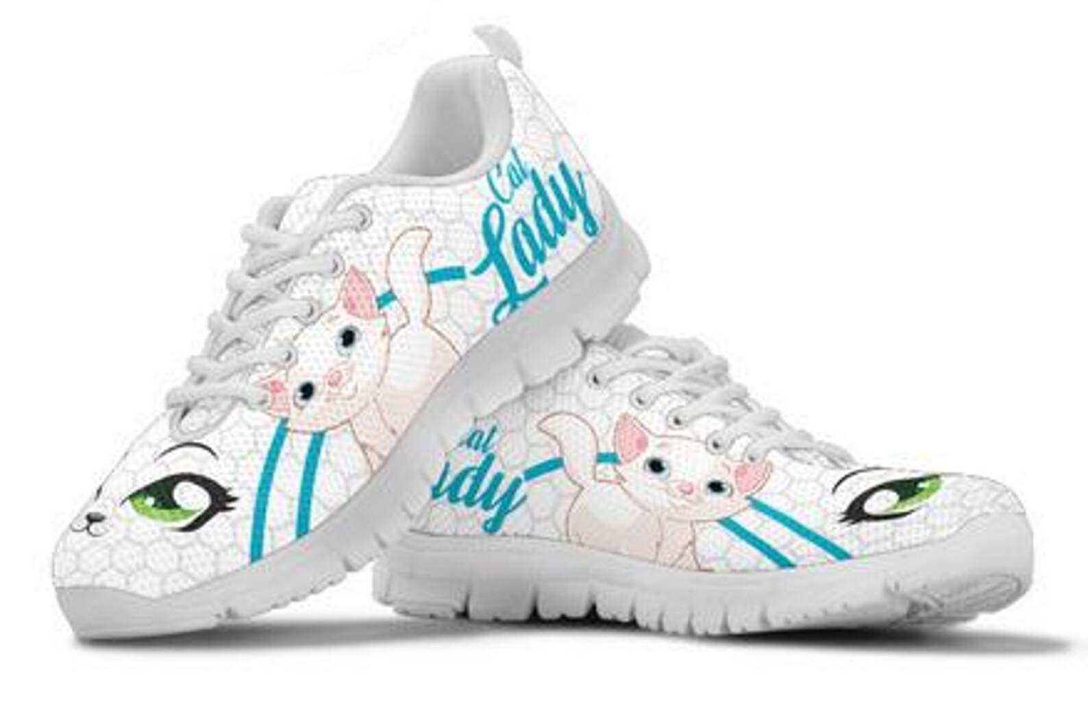 women's sneakers with cats on them