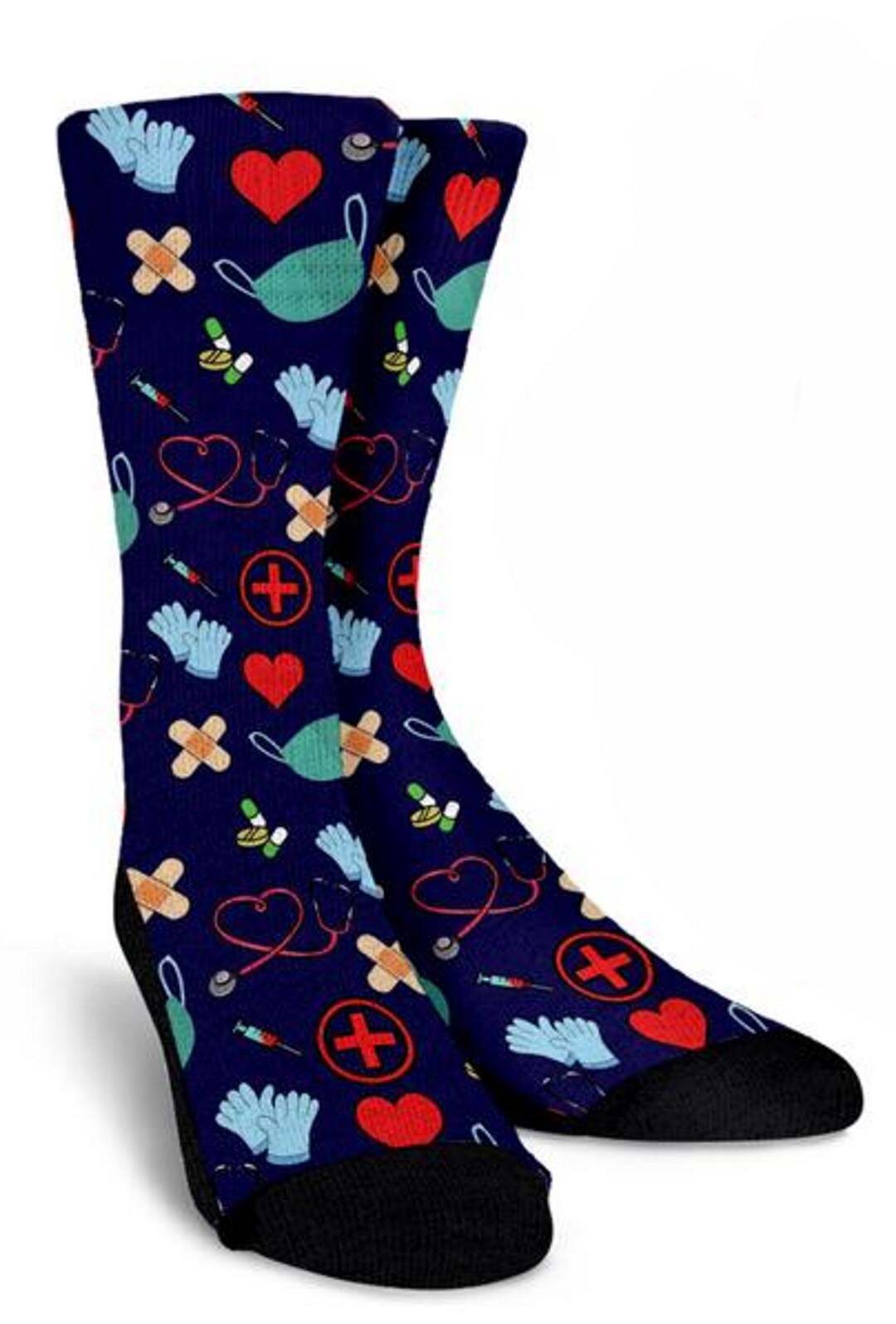 Nursing Crew Womens Socks Funny Personalized Gifts Her Kids Nurse Mens