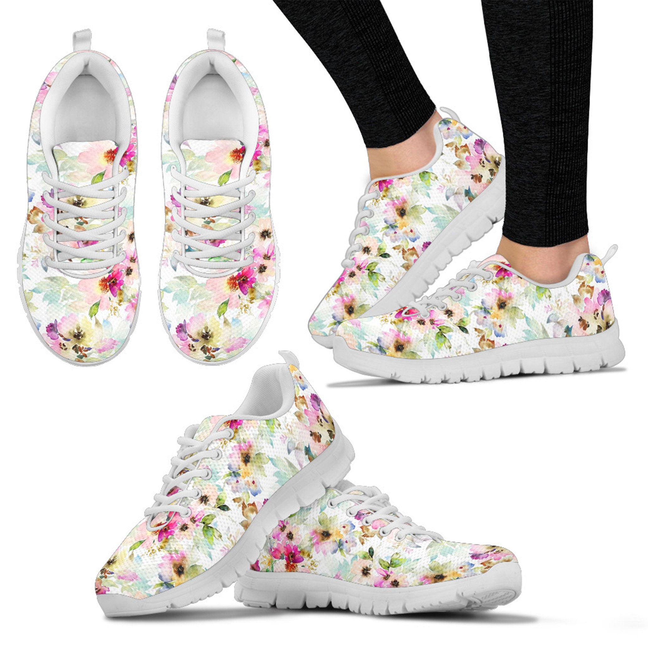 Agacharse rescate Anuncio Nike floral shoes - Etsy España