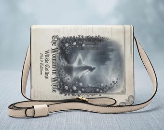 The Woman in White — Wilkie Collins 1859 Book-shaped Crossbody Bag