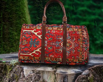 My &quot;Grandma&#39;s Old Carpet&quot; Polyester Travel Bag, Custom Gifts, Duffel Bag, Gift for Mom, Weekender, Overnight Carry-all