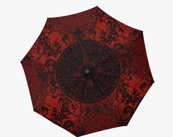 Red and Black Mystic Umbrella Mother's Day Gifts for Girl
