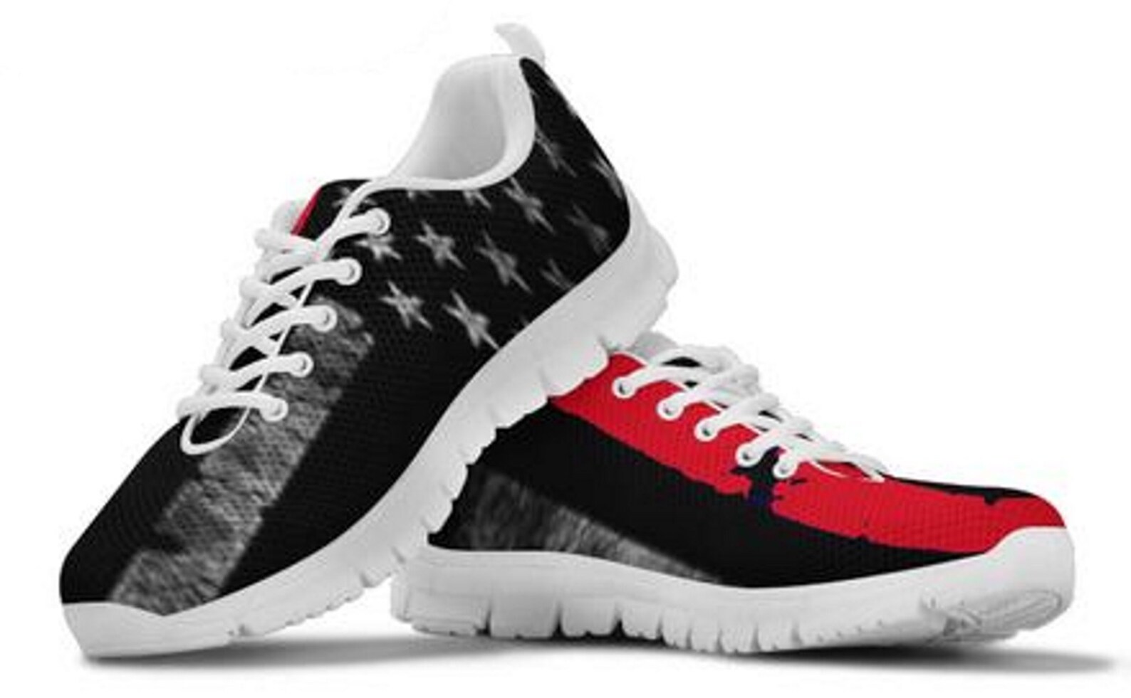 Thin Red Line Firefighters Sneakers Personalized Womens Gifts Etsy