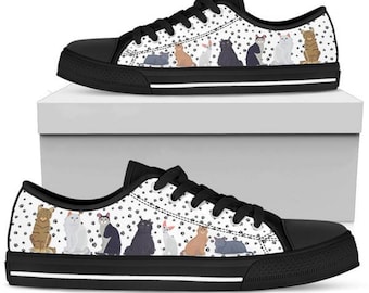Painted Cat Sneakers Women Customized Gifts for Mothers Day Pets Painted Shoes High Quality Athletic
