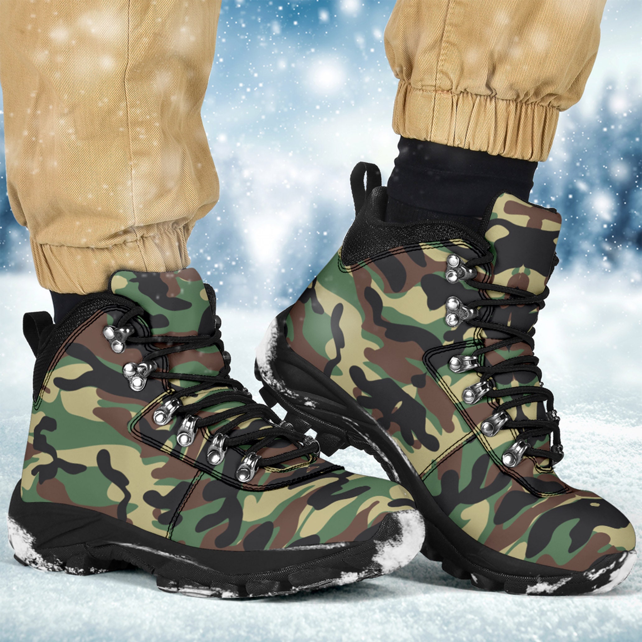 Mens Camo Boots -  UK